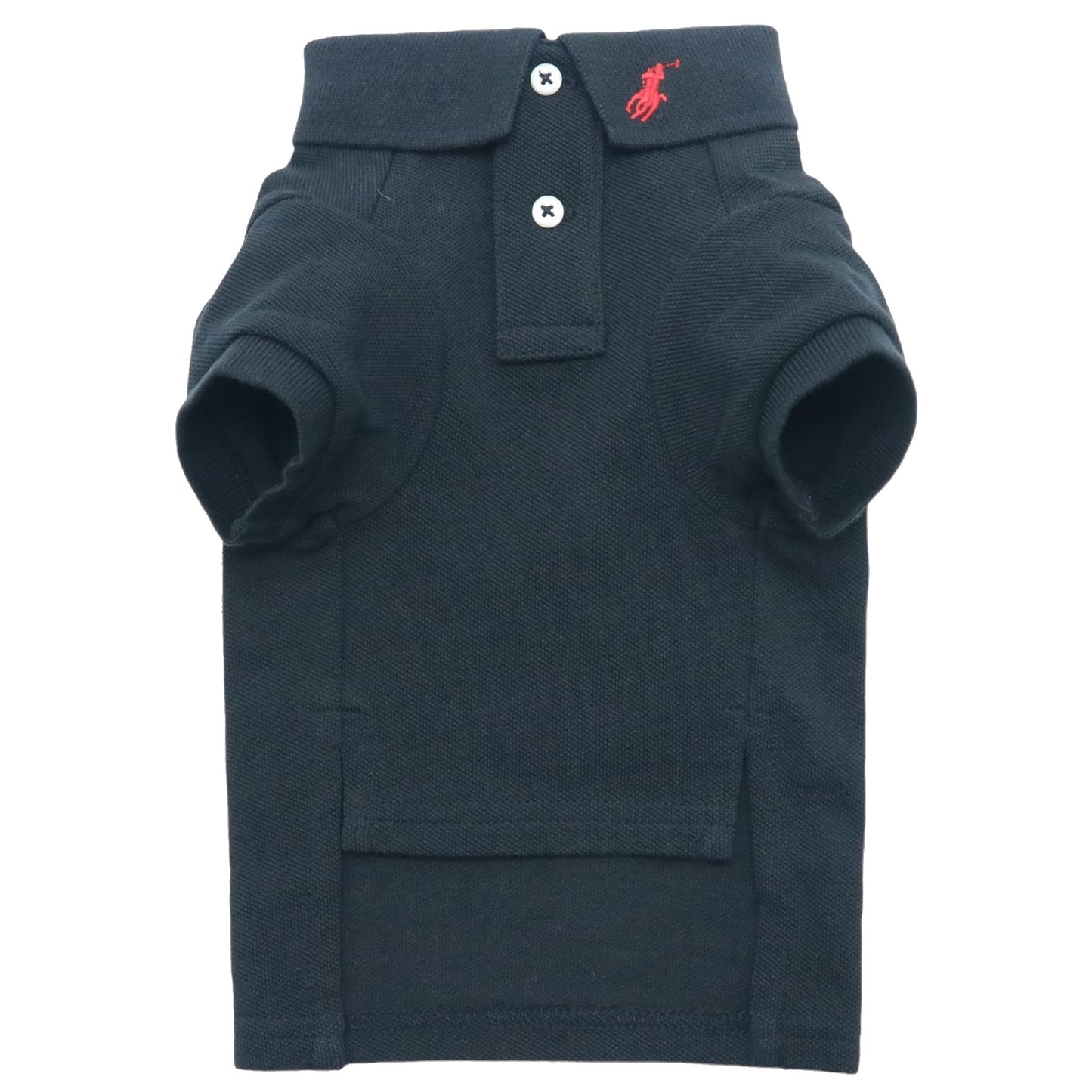 Cotton Mesh Cat and Dog Polo Shirt in Black Size XXXL