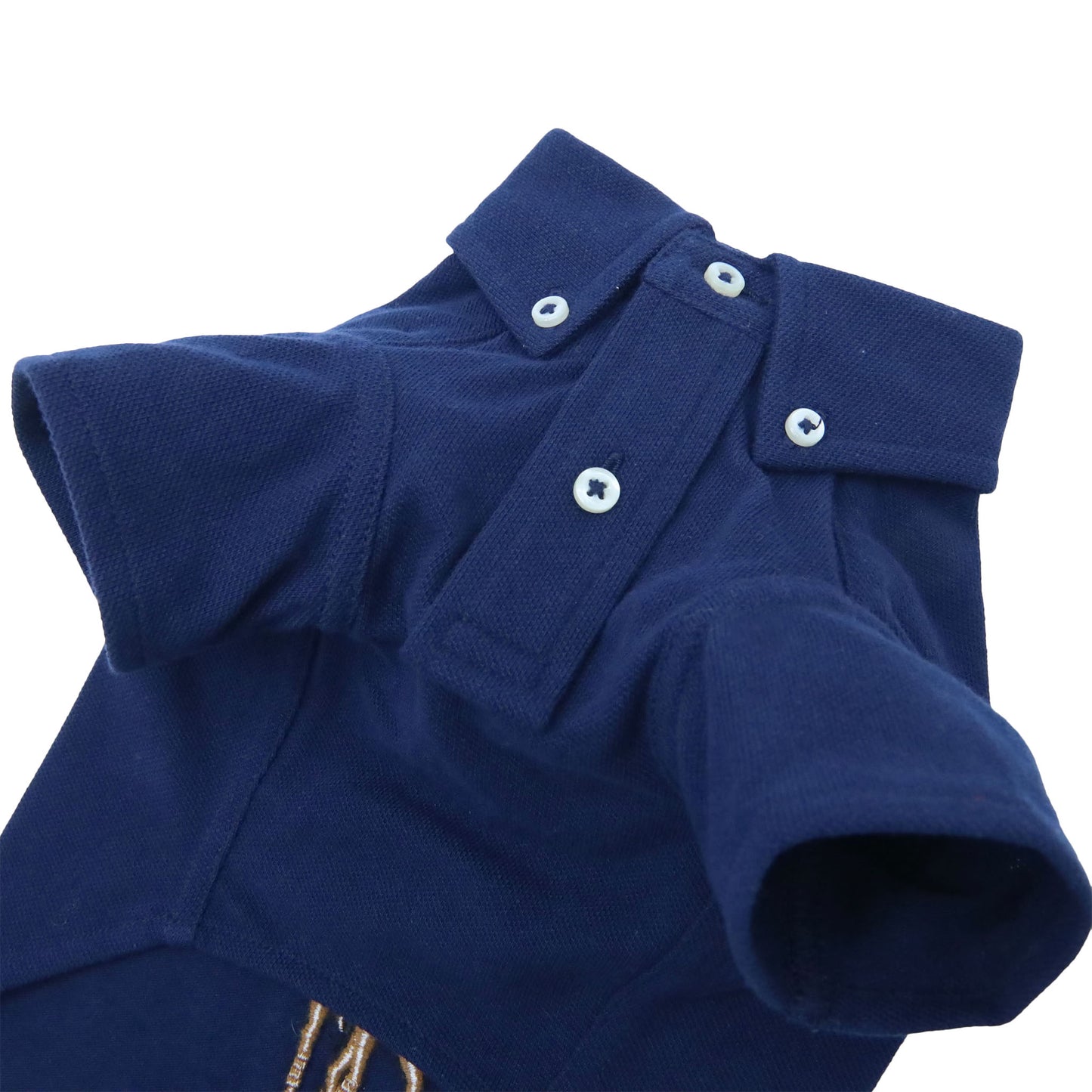 Cat and Dog Polo Pony Cotton Mesh Shirt in Newport Navy Blue
