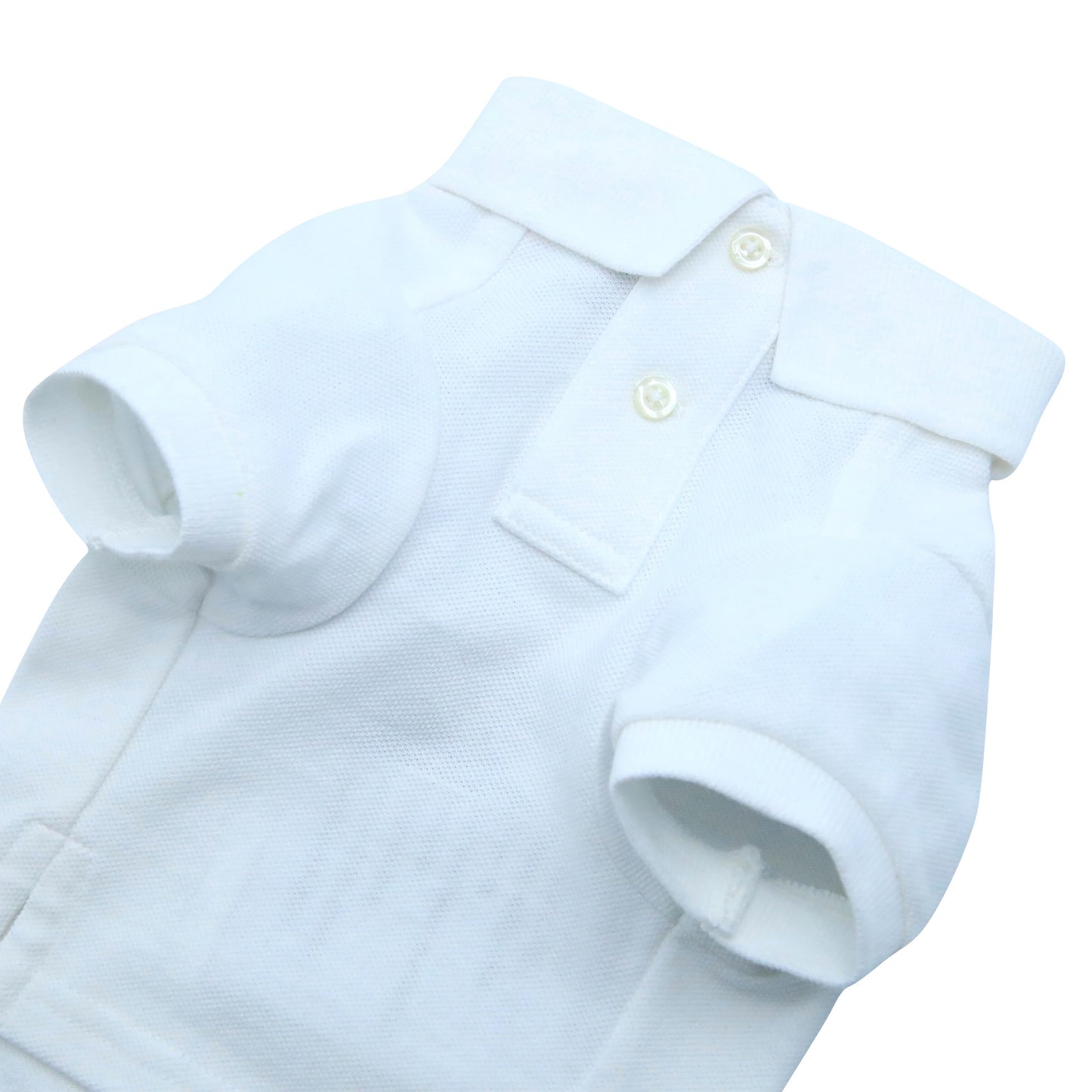 Cat and Dog Polo Bear Shirt in White