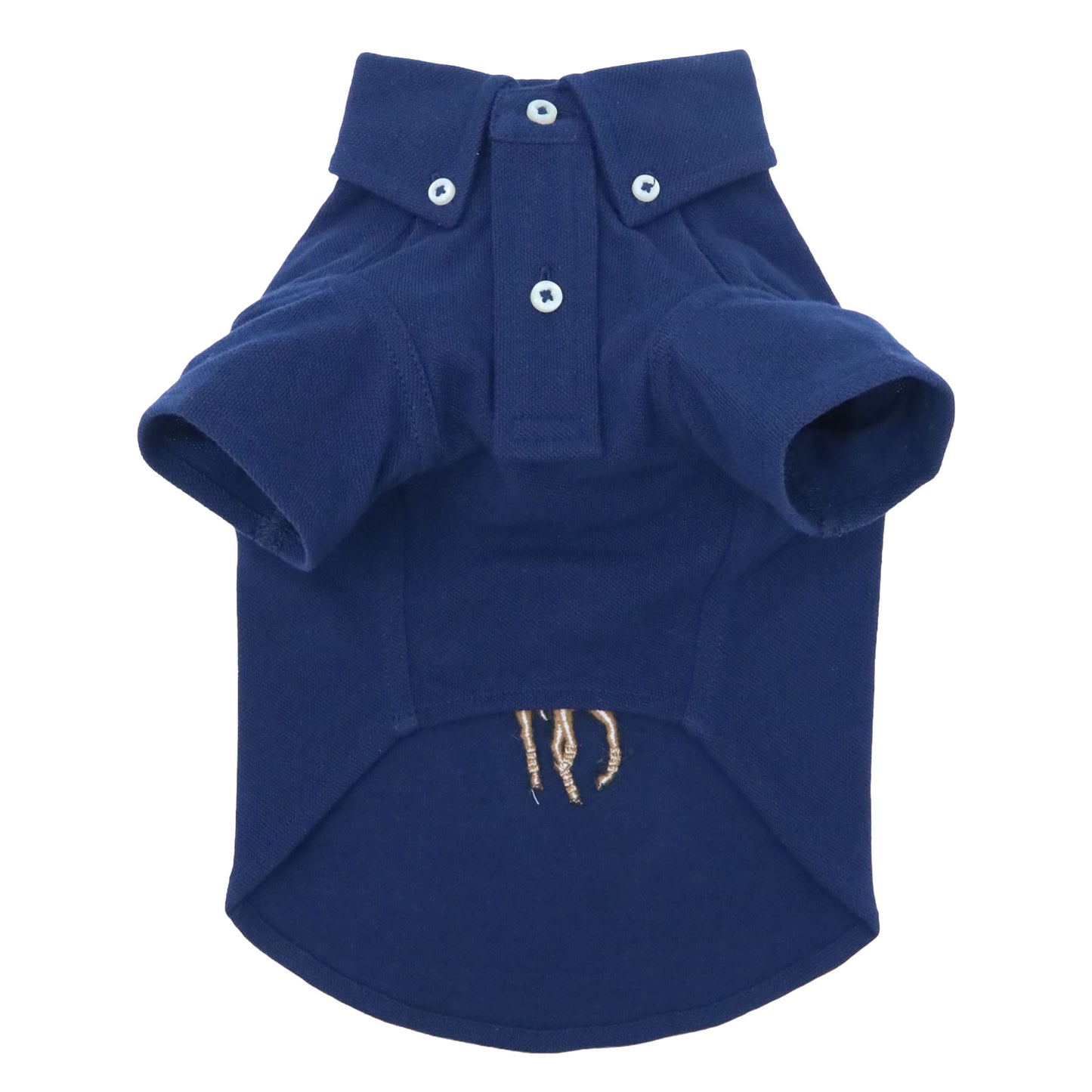 Cat and Dog Polo Pony Cotton Mesh Shirt in Newport Navy Blue