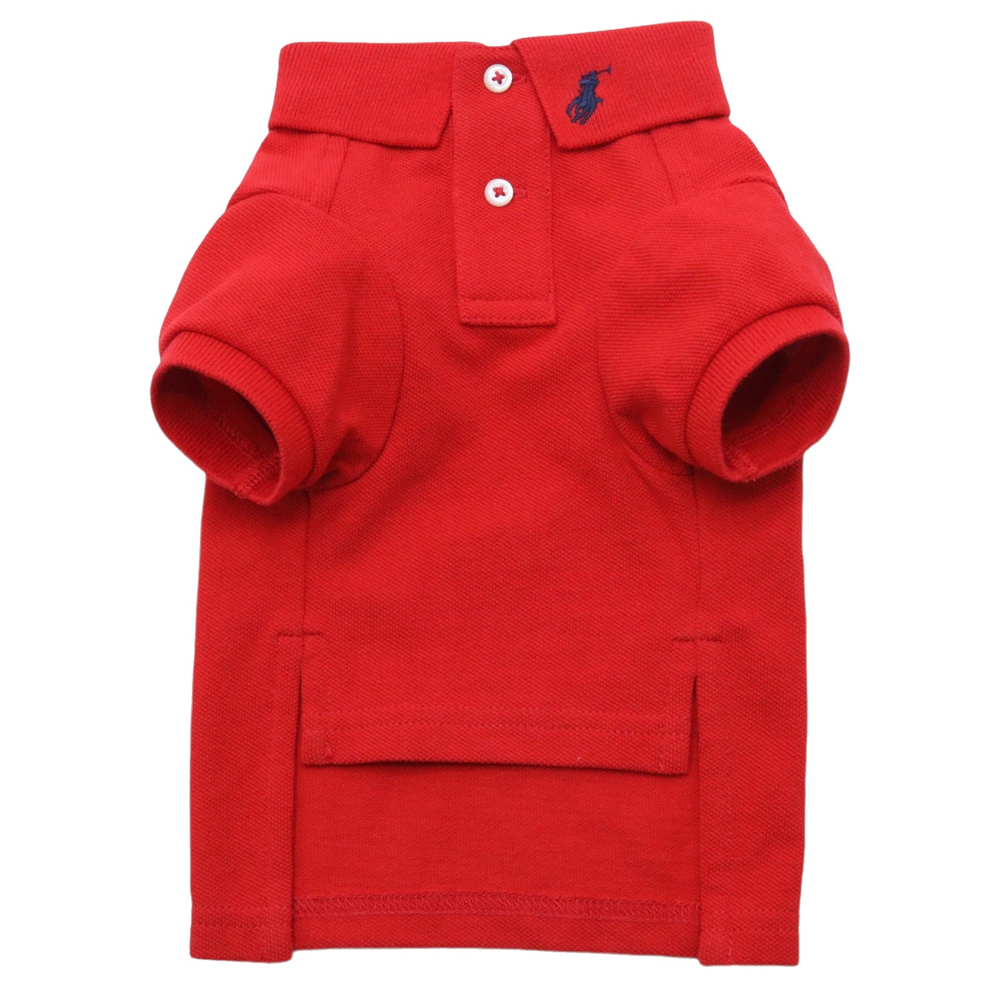 Cotton Mesh Cat and Dog Polo Shirt in RL2000 Red