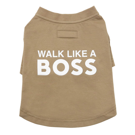 Cat and Dog Graphic T-Shirt in Camel