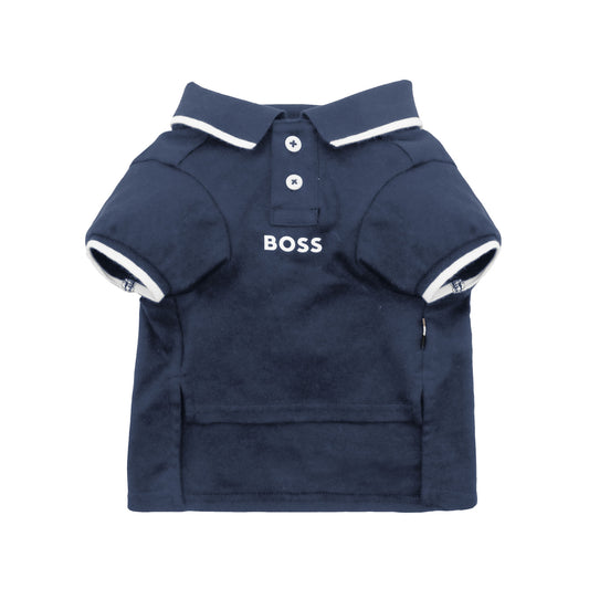Cat and Dog Polo Shirt in Crown Blue