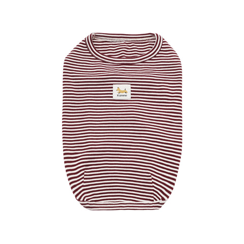 Cat and Dog Stripe T-Shirt in Zinfandel Burgundy
