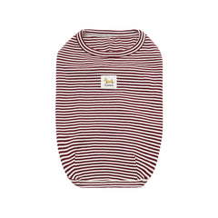 Cat and Dog Stripe T-Shirt in Zinfandel Burgundy