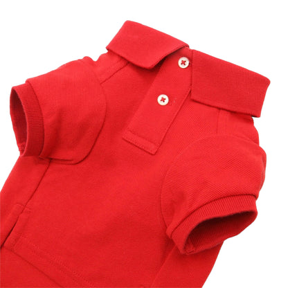 Cat and Dog Dogs Polo Bear Shirt - Red