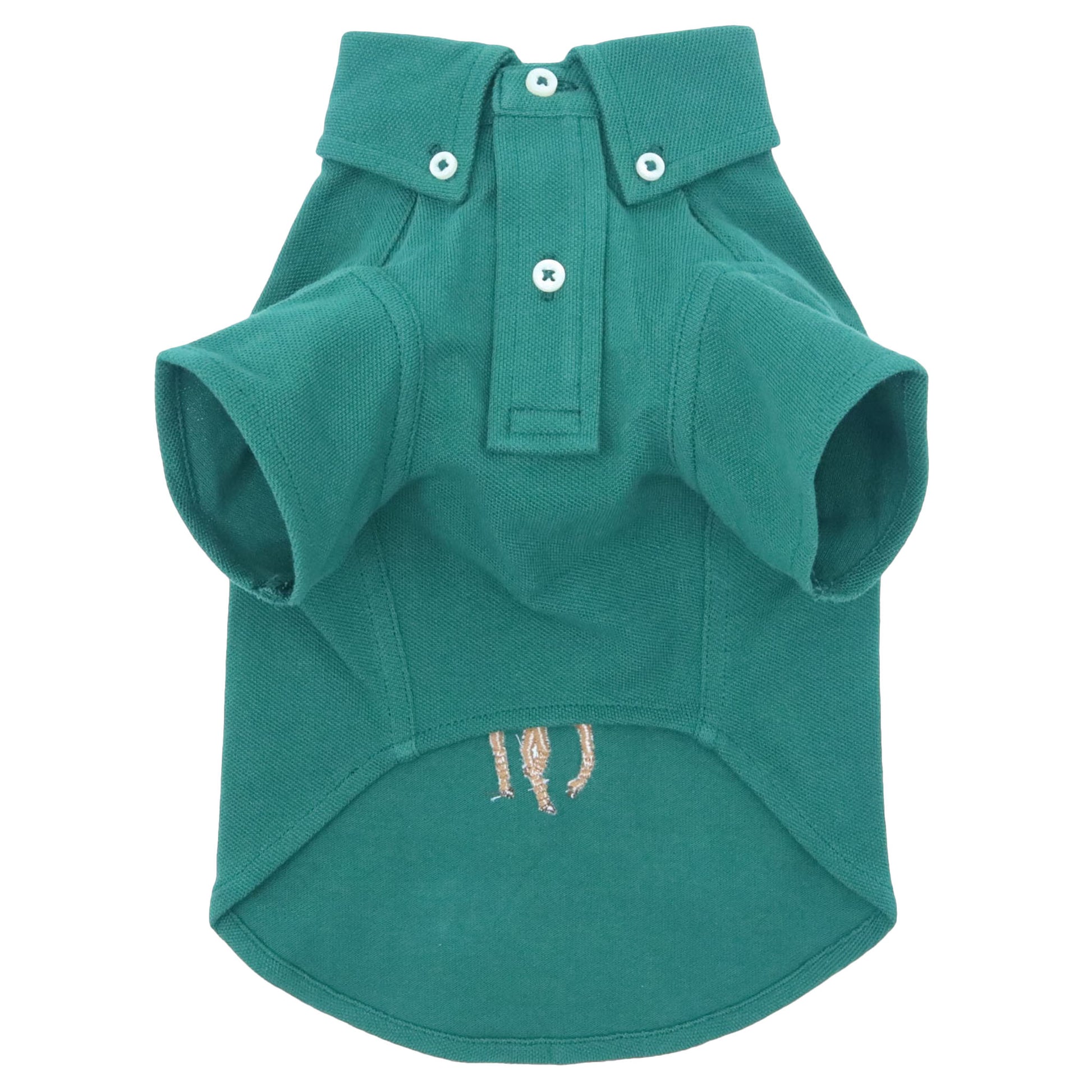 Cat and Dog Polo Pony Cotton Mesh Shirt in New Forest Green – Wag