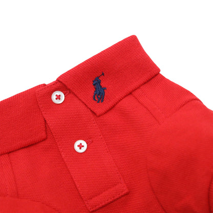 Cotton Mesh Cat and Dog Polo Shirt - Red