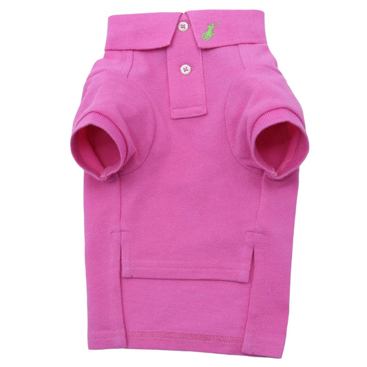 Cotton Mesh Cat and Dog Polo Shirt - Classic Pink