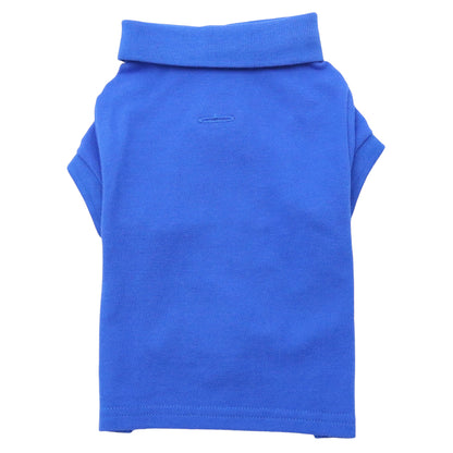 Cotton Mesh Cat and Dog Polo Shirt - New Iris Blue