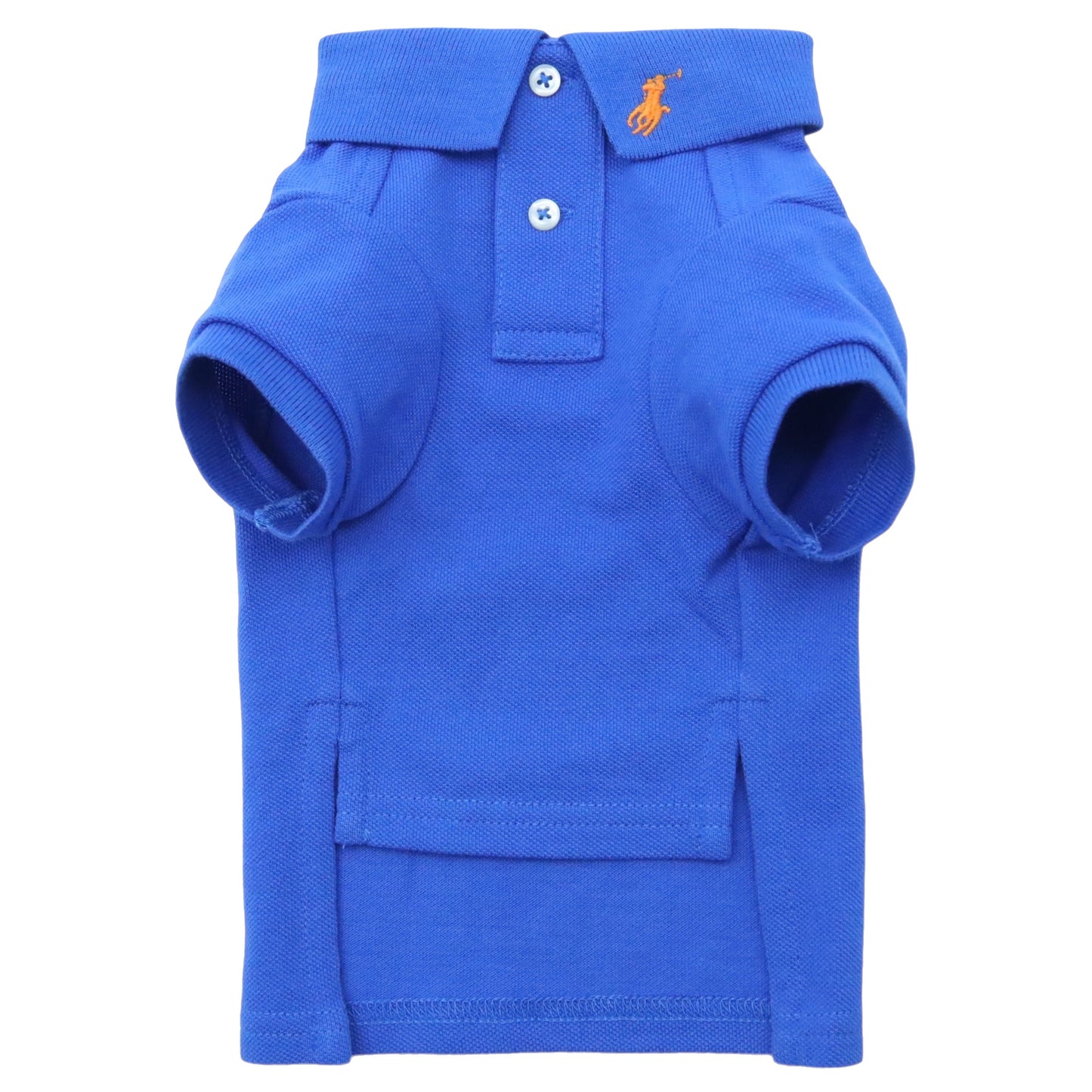 Cotton Mesh Cat and Dog Polo Shirt - New Iris Blue