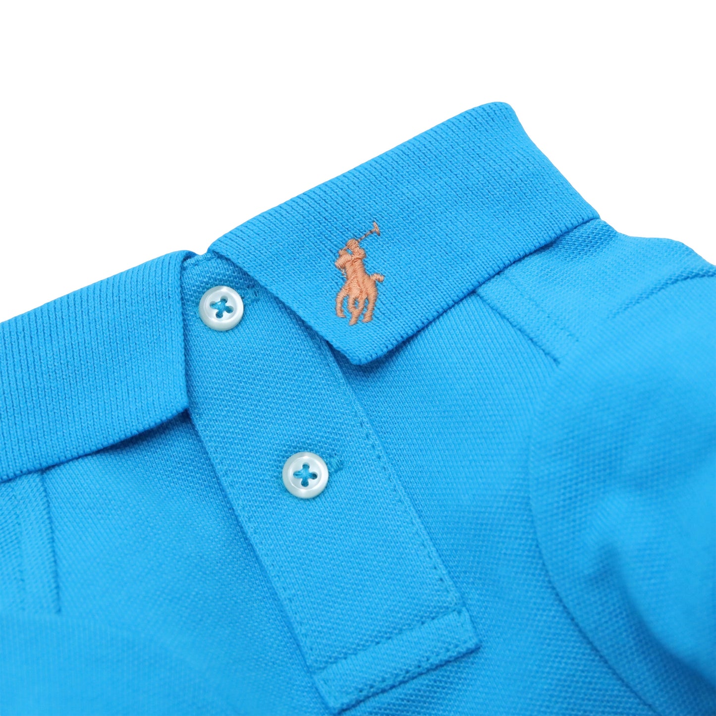 Cotton Mesh Cat and Dog Polo Shirt - Cove Blue