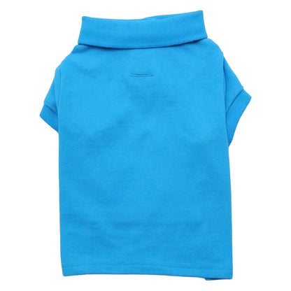 Cotton Mesh Cat and Dog Polo Shirt - Cove Blue