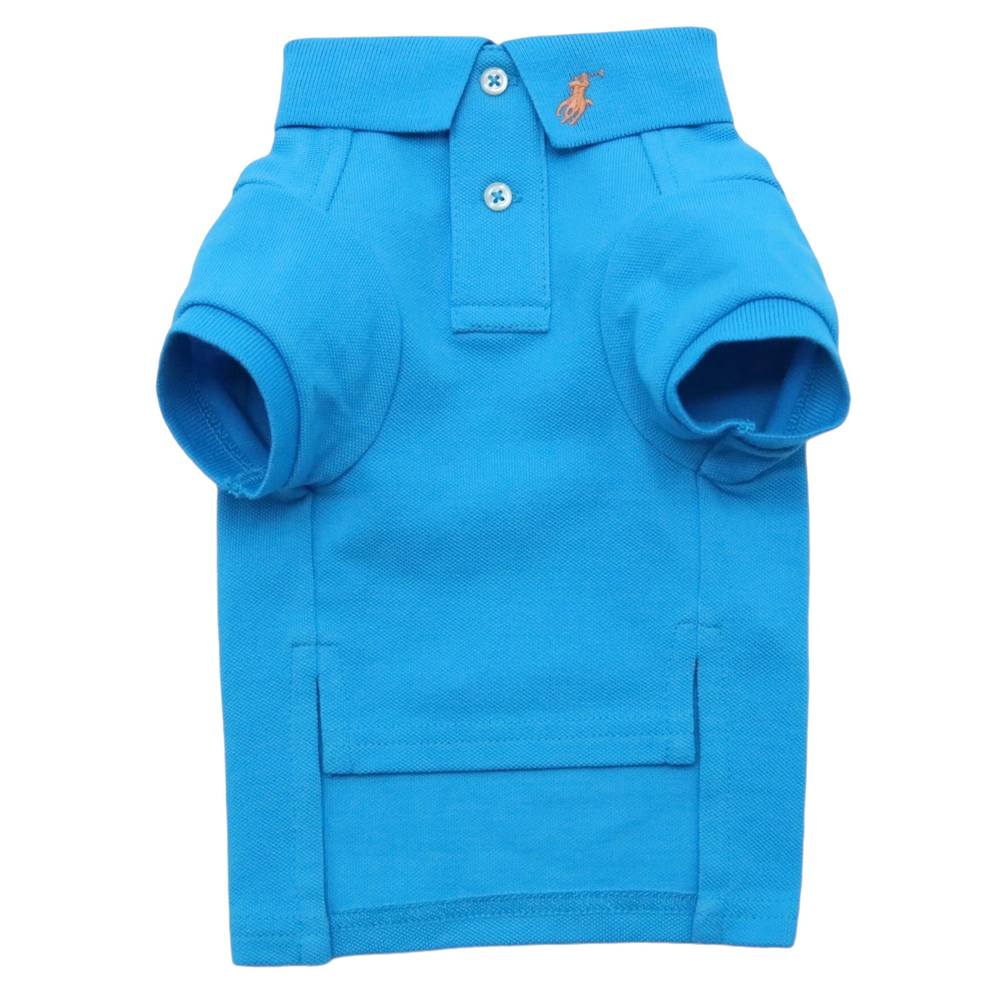 Cotton Mesh Cat and Dog Polo Shirt - Cove Blue