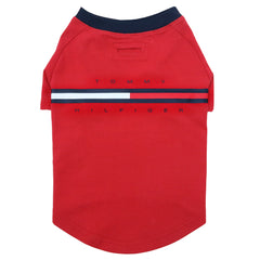 Cat and Dog Core Tee in Primary Red/Navy
