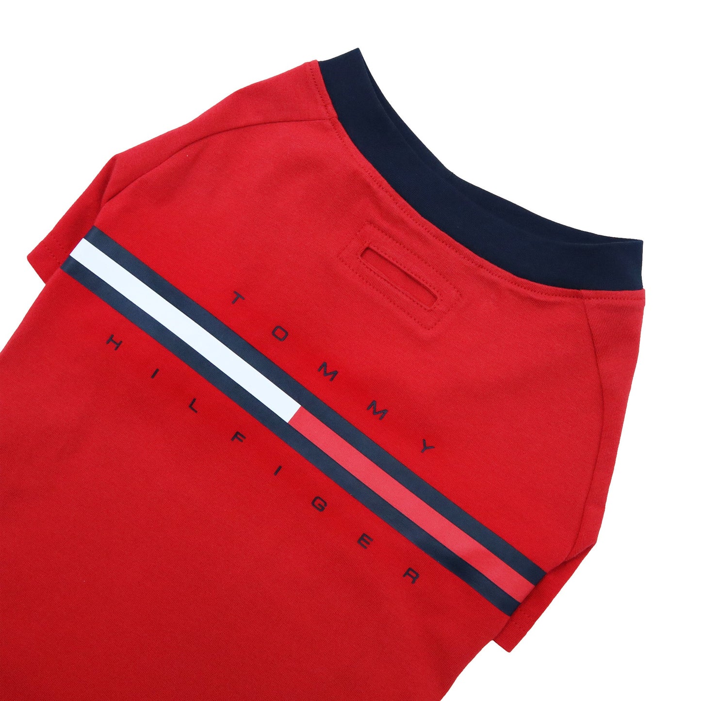 Cat and Dog Core Tee in Primary Red/Navy