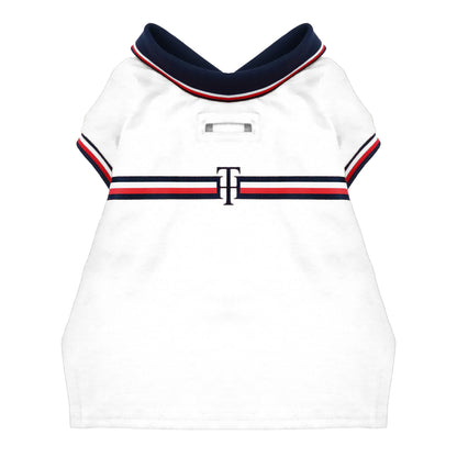 Cat and Dog Core Polo in TH Optic White/Desert Sky