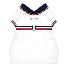 Cat and Dog Core Polo in TH Optic White/Desert Sky