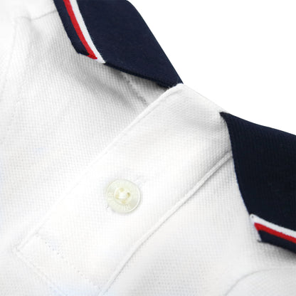 Cat and Dog Core Polo in TH Optic White/Desert Sky