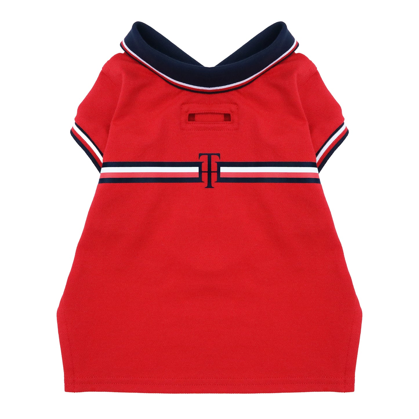 Cat and Dog Core Polo in Primary Red/Navy