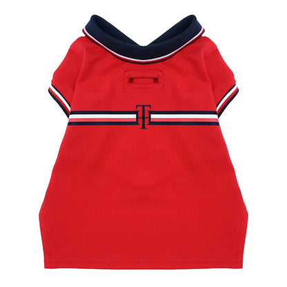 Cat and Dog Core Polo in Primary Red/Navy