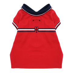 Cat and Dog Core Polo in Primary Red/Navy