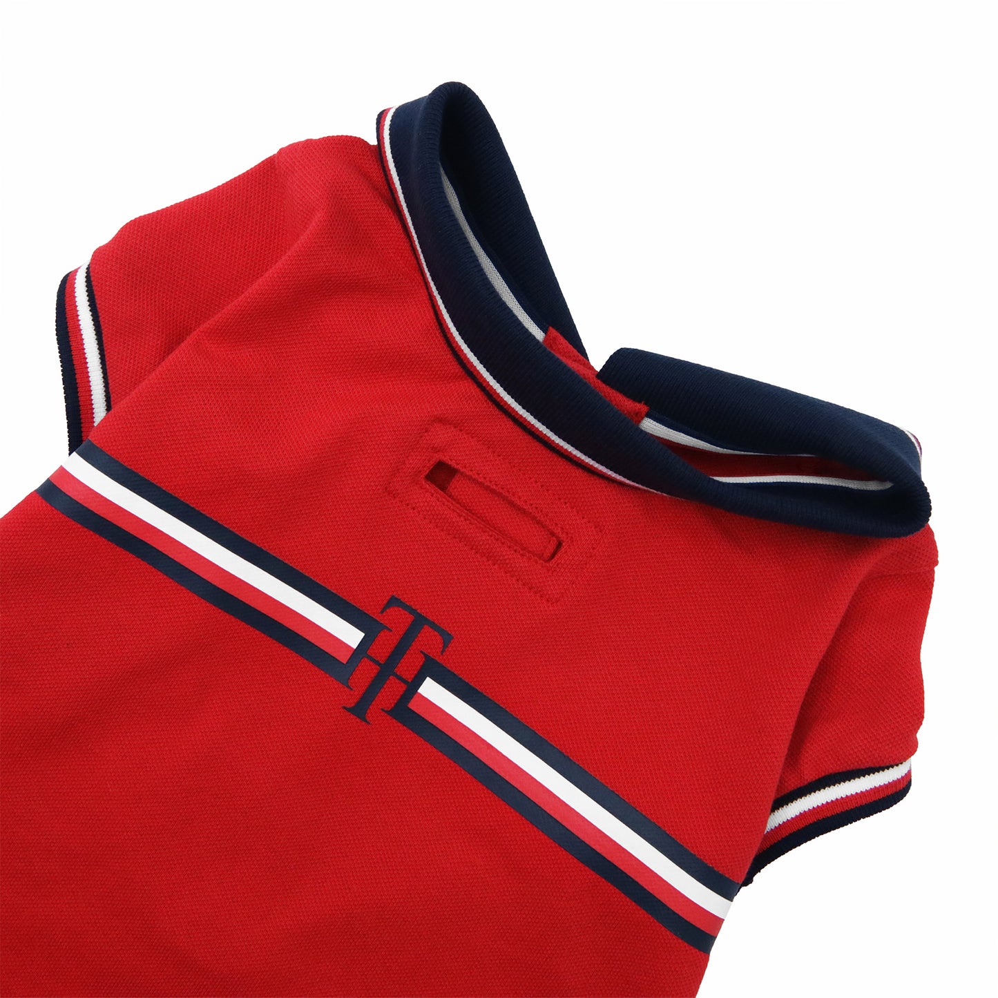 Cat and Dog Core Polo in Primary Red/Navy